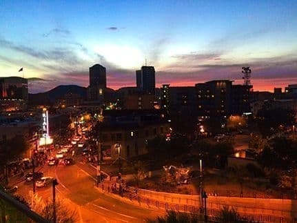 Downtown Tucson AZ Sunset