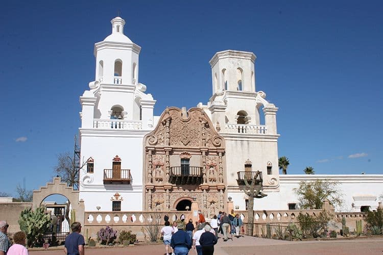 San Xavier Mission Entrance to Church, Tucson AZ